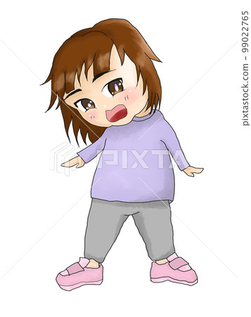A girl who scows a neck 99022765