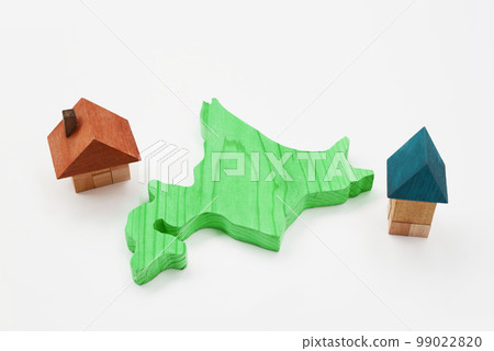 Models of Hokkaido and houses 99022820