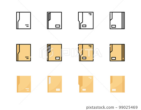Document file icon set. Vector illustration. 99025469