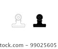 Eyeball clip line drawing and silhouette 99025605