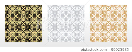 Set of abstract geometric patterns. Seamless vector backgrounds. Colored ornaments Graphic modern patterns Simple lattice graphic design Set of abstract geometric patterns. Seamless vector backgrounds. Colored ornaments Graphic modern patterns Simple lattice graphic design 99025985