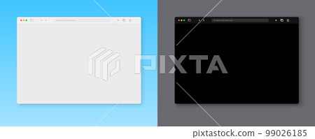 Web browser window template. Blank screen web browser in flat design. Vector illustration Web browser window template. Blank screen web browser in flat design. Vector illustration 99026185