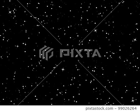 Starry sky. Dark night sky. Infinity space with shiny stars. Mystery dark Universe. Vector background 99026264