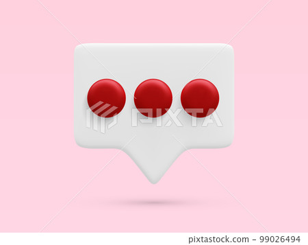 3d realistic chat icon isolated on light background. Vector illustration 99026494