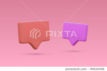 3d realistic bubbles with shadows isolated on red background. Vector illustration 99026496