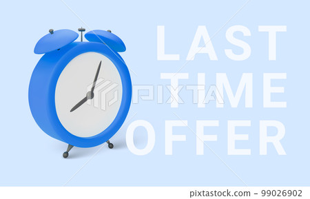 Vintage alarm clock. Concept sale banner. Vector illustration 99026902