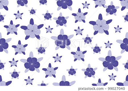 Illustration of Purple Wreath Sandpaper Vine flower background 99027040