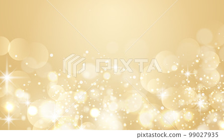 Background with beautiful ball bokeh. Champagne gold beautiful background. 99027935