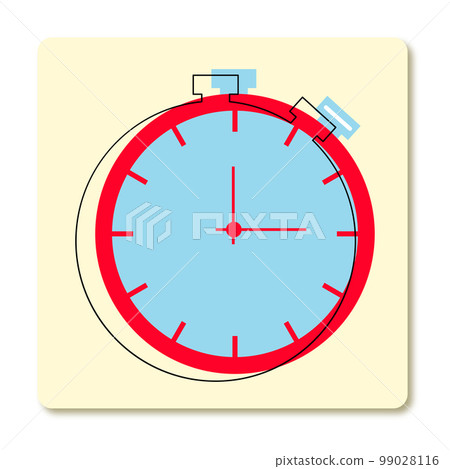 the isolated blue and red flat simple stopwatch the isolated blue and red flat simple stopwatch 99028116