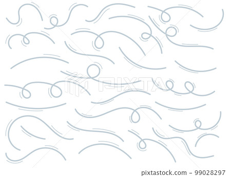 Hand drawn doodle curved line clip art Hand drawn doodle curved line clip art 99028297