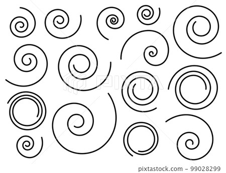 Hand drawn doodle spiral 99028299