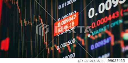 Economic graph with diagrams on the stock market, for business and financial concepts and reports. 99028435