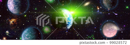 Beautiful Earth in deep space. Universe concept background.Fiery explosion in space. Abstract illustration of universe. Elements of this image furnished by NASA Beautiful Earth in deep space. Universe concept background.Fiery explosion in space. Abstract illustration of universe. Elements of this image furnished by NASA 99028572