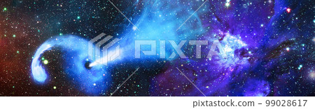 Panorama Space scene with stars and galaxies. Elements of this image furnished by NASA Panorama Space scene with stars and galaxies. Elements of this image furnished by NASA 99028617
