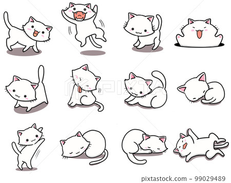 【套】可愛的白貓插畫③/12只動物 【套】可愛的白貓插畫③/12只動物 99029489