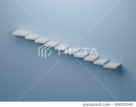 樓梯。樓梯架。漂浮的感覺。 3DCG。 99029540