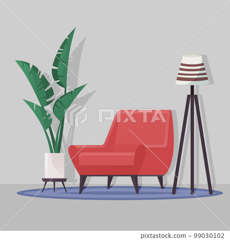 Interior design living room. Furniture in regular home with no people. Apartment or cozy office 99030102