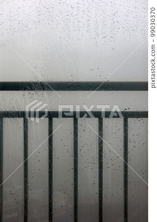 Hazy and cloudy scenery outside the window due to fine dust and yellow sand 99030370