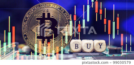 To buy Bitcoin. Cryptocurrency, virtual money. Blockchain technology, bitcoin mining concept To buy Bitcoin. Cryptocurrency, virtual money. Blockchain technology, bitcoin mining concept 99030579