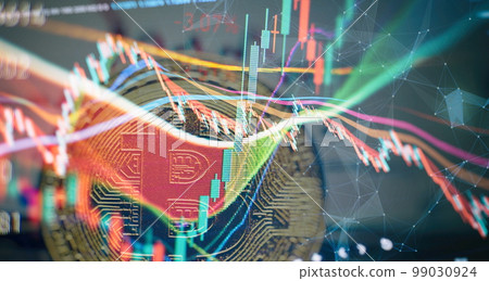 Trends in bitcoin exchange rates. Rise and fall charts of bitcoin.Bitcoins and New Virtual money concept.Gold bitcoins with Candle stick graph chart Trends in bitcoin exchange rates. Rise and fall charts of bitcoin.Bitcoins and New Virtual money concept.Gold bitcoins with Candle stick graph chart 99030924