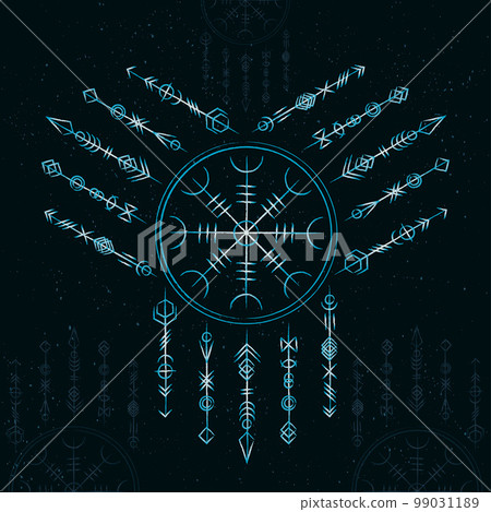 Vegvisir true bright outline wallpaper 99031189