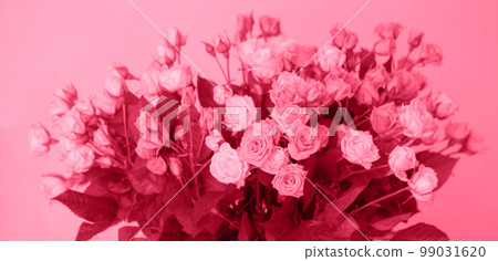 Bouquet of small delicate roses, toned in pink Bouquet of small delicate roses, toned in pink 99031620