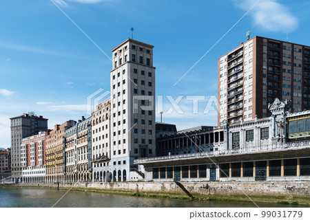 Waterfront in in the riverside of Nervion River in Bilbao Waterfront in in the riverside of Nervion River in Bilbao 99031779