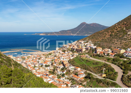 Town on the sea coast, Buggerru, Sardinia, Italy. Town on the sea coast, Buggerru, Sardinia, Italy. 99031980