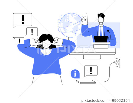Limit your news intake abstract concept vector illustration. 99032394