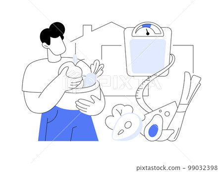 Keep a healthy diet abstract concept vector illustration. Keep a healthy diet abstract concept vector illustration. 99032398
