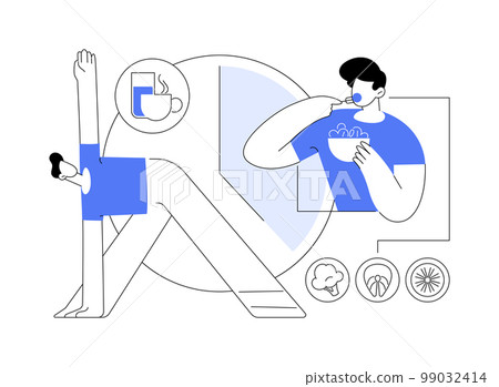 Intermittent fasting abstract concept vector illustration. Intermittent fasting abstract concept vector illustration. 99032414