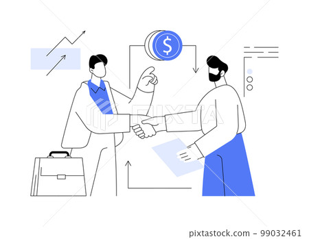 Business-to-business sales abstract concept vector illustration. 99032461