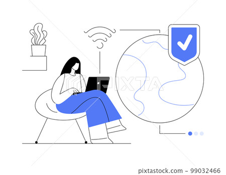 VPN access abstract concept vector illustration. 99032466