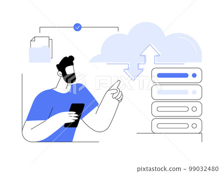 Cloud storage abstract concept vector illustration. Cloud storage abstract concept vector illustration. 99032480