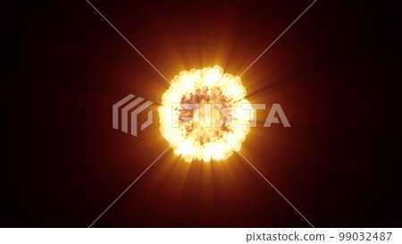 3D rendering of a series of spectacular shock waves coming from an explosion 99032487