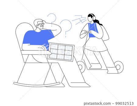 Generation gap abstract concept vector illustration. 99032513