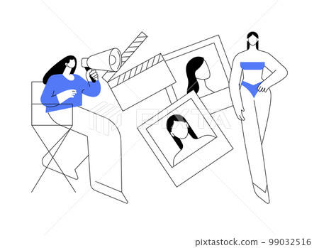 Casting call abstract concept vector illustration. Casting call abstract concept vector illustration. 99032516