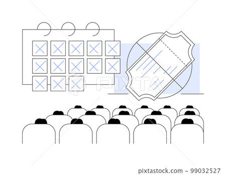 Sold-out event abstract concept vector illustration. Sold-out event abstract concept vector illustration. 99032527