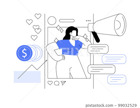 Social media star abstract concept vector illustration. Social media star abstract concept vector illustration. 99032529