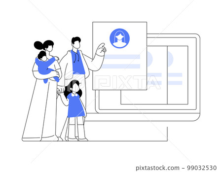 Child care online platform abstract concept vector illustration. Child care online platform abstract concept vector illustration. 99032530