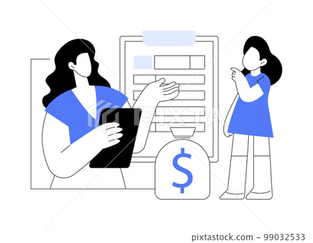 Childcare subsidy abstract concept vector illustration. Childcare subsidy abstract concept vector illustration. 99032533