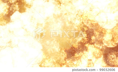3D rendering of an impressive intense explosion on a black background 99032606