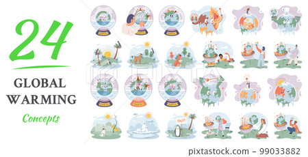 Climate change weather global greenhouse warming risks metaphor concept. Save planet 99033882