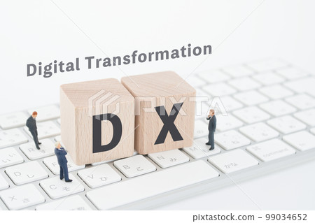 DX image Thinking businessman and keyboard DX image Thinking businessman and keyboard 99034652