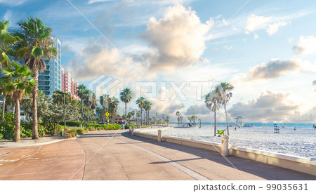 Clearwater beach with beautiful white sand in Florida USA Clearwater beach with beautiful white sand in Florida USA 99035631