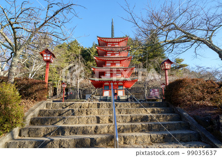 "Yamanashi Prefecture" Arakurayama Sengen Park, Chureito Pagoda "Yamanashi Prefecture" Arakurayama Sengen Park, Chureito Pagoda 99035637
