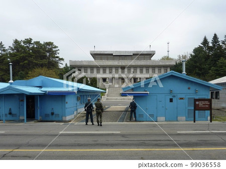 South Korea JSA, Panmunjom, North Korea seen from the 38th Parallel border South Korea JSA, Panmunjom, North Korea seen from the 38th Parallel border 99036558