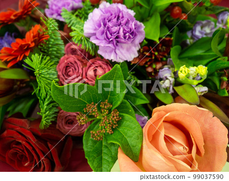 Bouquet of different flowers. Beautiful flowers. Floristics Bouquet of different flowers. Beautiful flowers. Floristics 99037590