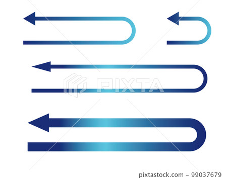 藍色漸變掉頭箭頭集 藍色漸變掉頭箭頭集 99037679
