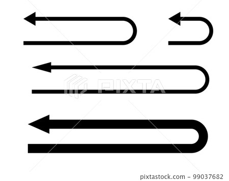 Black U-turning arrow set Black U-turning arrow set 99037682